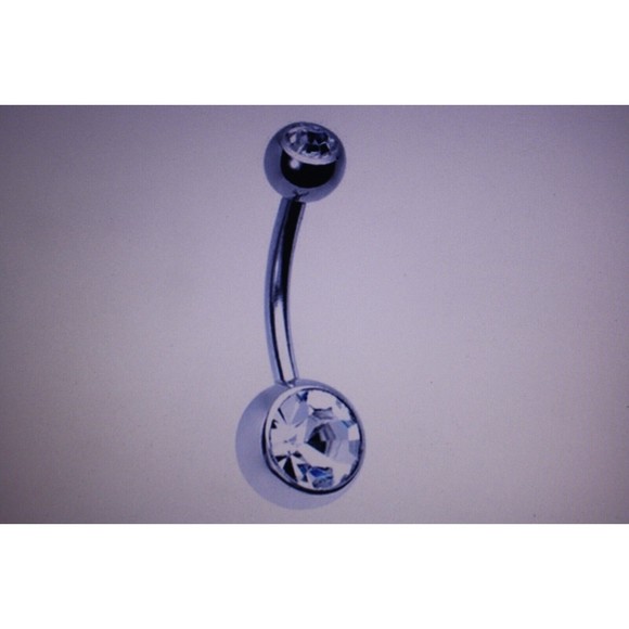 14 Gauge Belly Rings Surgical Steel Crystal Stones You Choose Color NIP - Picture 4 of 7